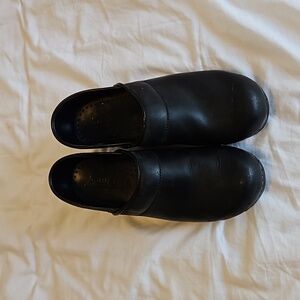 Matte Black Sanita The Orginal Danish Clogs Size 38